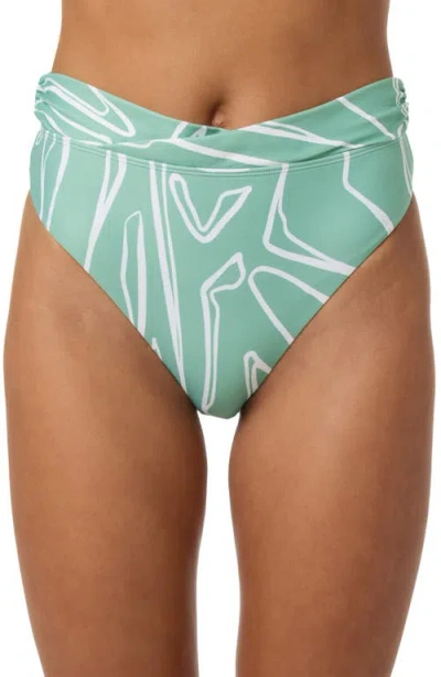 O'neill Ziggy Geo Stellan High Waist Bikini Bottoms In Brown