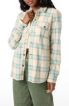 O'neill Zuma Print High Pile Fleece Shirt Jacket In Neutral