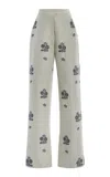 One/of Offil Floral Woven Straight-leg Pants In Print
