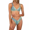 Oneone Kameron Bikini Top In Canguu Print In Blue
