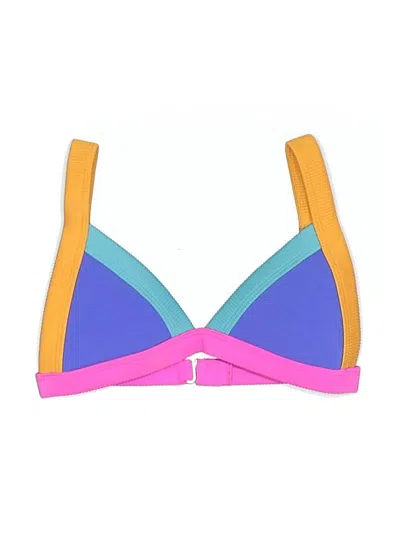 Pre-owned Oneone Swimwear Swimsuit Top Purple Color Block Pattern Swimwear