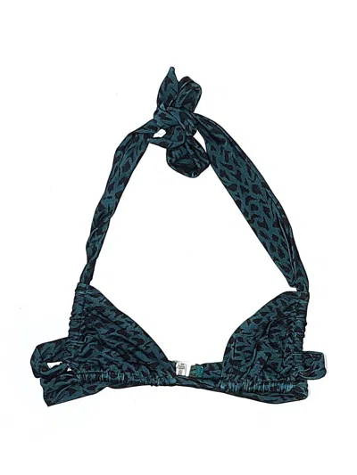 Pre-owned Oneone Swimwear Swimsuit Top Teal Paisley Pattern Swimwear In Blue