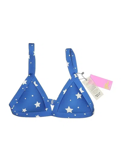 Pre-owned Oneonone Swimsuit Top Blue Stars Pattern Swimwear