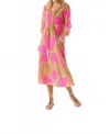 Oneseason Cadaques Long Poppy Dress In Pink In Pink