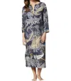Oneseason Carmel Cotton India Maxi Dress In Charcoal In Pink