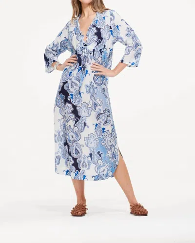 Oneseason Long Byron Dress In Rhodes In Blue