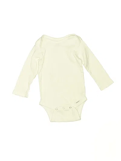 Pre-owned Onesies Babies' Long Sleeve Onesie In White