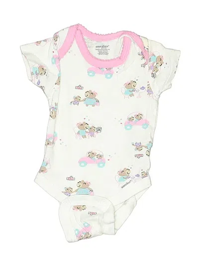 Pre-owned Onesies Babies' Short Sleeve Onesie In White