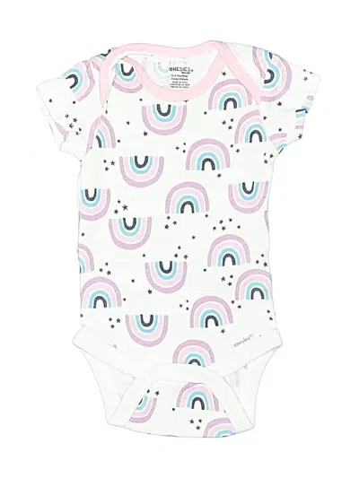 Pre-owned Onesies Babies' Short Sleeve Onesie In White