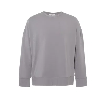 Onesta Grey Tencel Loungewear Sweater In Gray