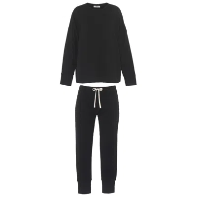 Onesta Women's Black Tencel Loungewear Set