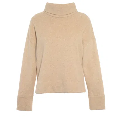 Onesta Women's Neutrals 'the Winnie' Organic Cotton Rollneck Jumper In Oat In Brown