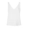 Onesta Women's White Organic Cotton Gauze Vest In White