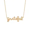 Onewildone Women's Gold Absolutely Everything Grateful Script Necklace In Gold