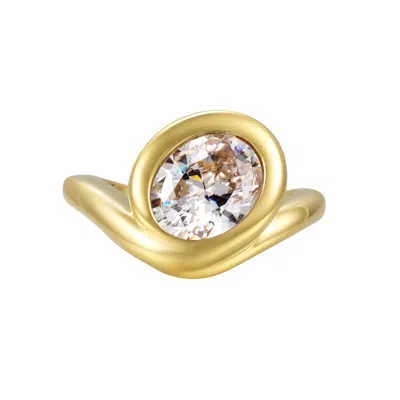 Onewildone Women's Gold Bonjour Mon Amour Ring