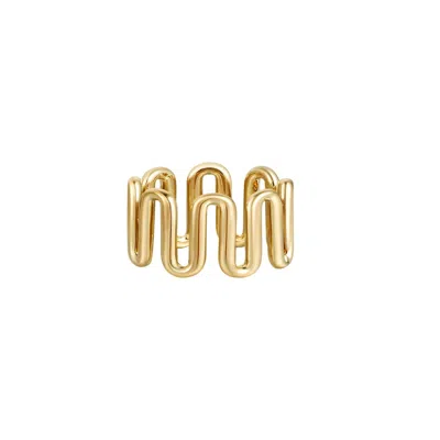 Onewildone Women's Gold Dilly Dally Pinky Ring In Green