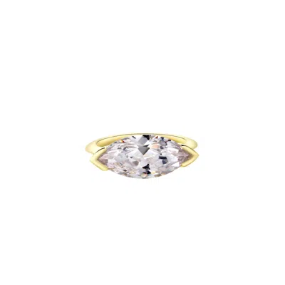 Onewildone Women's Gold Extremely Beautiful Marquise Pinky Ring