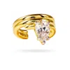 Onewildone Women's Gold Eyes On Me Ear Cuff
