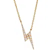 Onewildone Women's Gold Flash Of Brilliance Lightening Bolt Necklace In Gold