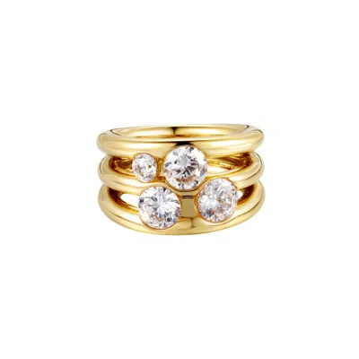 Onewildone Women's Gold Going Places Cluster Ring
