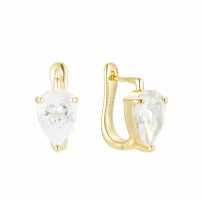 Onewildone Women's Gold I Want Magic Pear Cut Drop Earrings