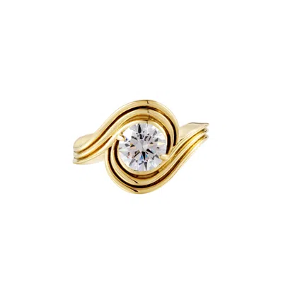 Onewildone Women's Gold Love You More Solitaire Ring