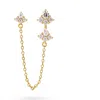 Onewildone Women's Gold / Silver More Of What Makes You Happy Double Stud Earring