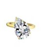 Onewildone Women's Gold Yes Sir, I Can Boogie Tilted Pear Pinky Ring In Gold