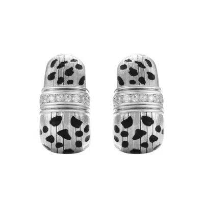 Onewildone Women's Just Do You Leopard Silver Earrings