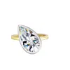 Onewildone Women's Silver / Gold It's Not That Serious Tilted Pear Ring In Multi