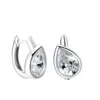 Onewildone Women's So Easy Silver Tilted Pear Hoop Earrings In Silver
