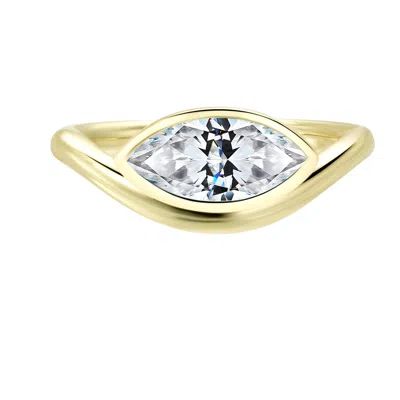 Onewildone Women's Soft Life Gold East West Pinky Ring