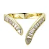 Onewildone Women's You Look Happier Gold Baguette Wishbone Ring In Gold