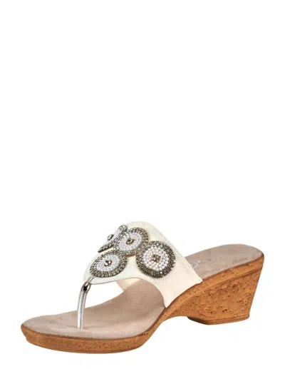 Onex Cicely Sandals In White/silver