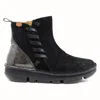 Onfoot Touch Ribbon Boot In Black In Black