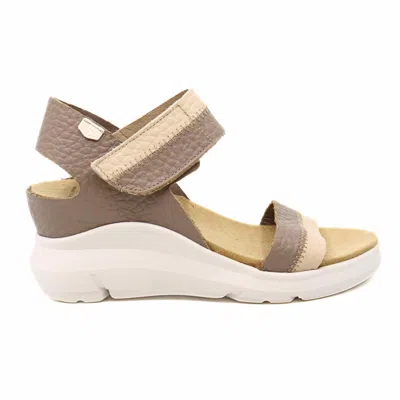 Onfoot Women's Charlotte Wedge Sandals In Beige/taupe In Brown