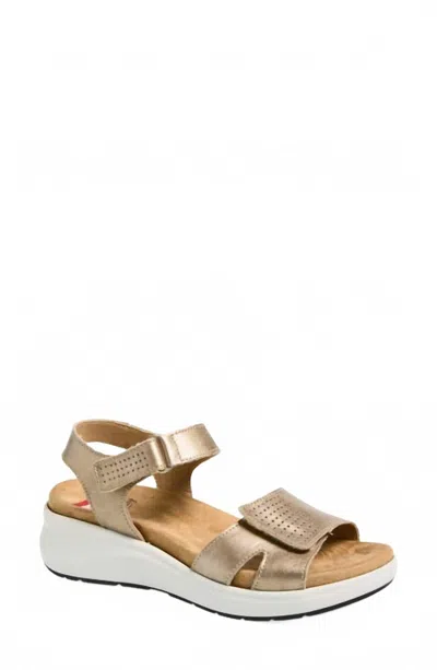 On Foot Women's Marta Sandal In Metalzido Taupe In Gold