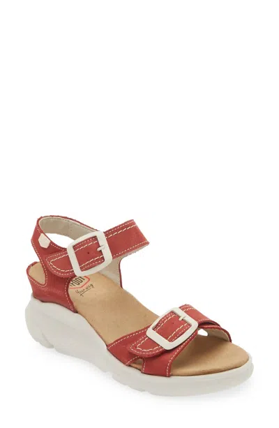 Onfoot Women's Orleans Wedge Sandal In Rojo In Multi