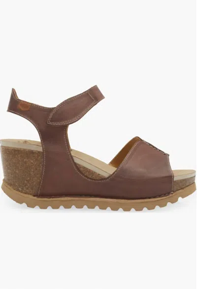 Onfoot Women's Samoa Wedge Sandals In Chocolate In Brown