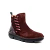 Onfoot Women's Touch Ribbon Boot In Bordo In Multi