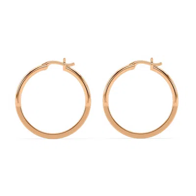 Oni Fine Jewelry Women's Basic Large O-hoop - Rose Gold