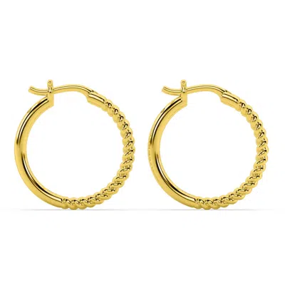 Oni Fine Jewelry Women's Braided Everyday O-hoop - Gold