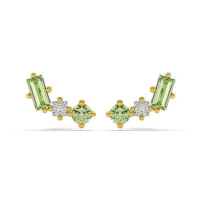 Oni Fine Jewelry Women's Peridot & Diamond Cluster Tri-stud - Gold