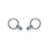 Oni Fine Jewelry Women's Silver Aquamarine Donut Stud In Metallic