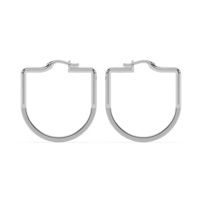 Oni Fine Jewelry Women's Silver Basic Large U-hoop