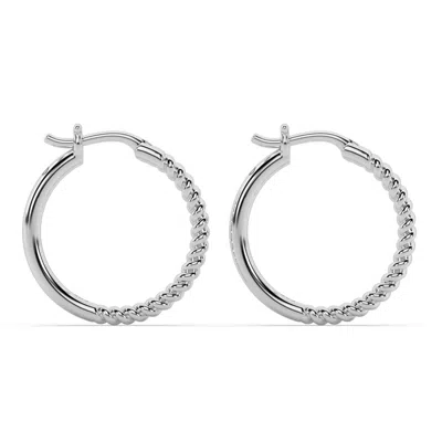 Oni Fine Jewelry Women's Silver Braided Everyday O-hoop