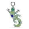 Oni Fine Jewelry Women's Silver The Echo Gecko Charm - Lizard Charm In Green