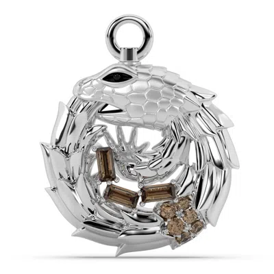 Oni Fine Jewelry Women's Silver The Lucky Lizard Charm - Komodo Dragon Charm