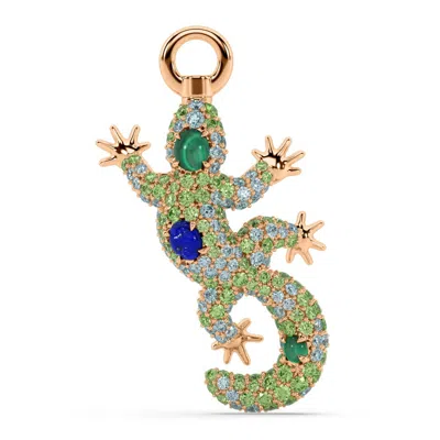 Oni Fine Jewelry Women's The Echo Gecko Charm - Lizard Charm - Rose Gold