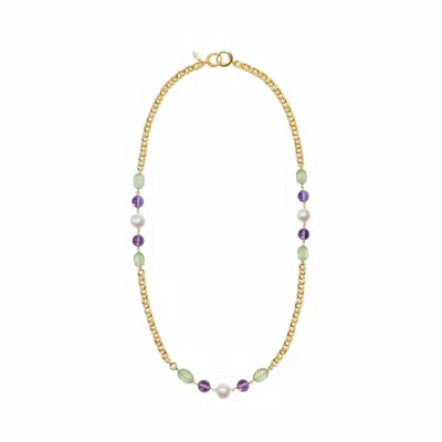 Oni Women's Cable Slice Necklace - Yellow Gold In Neutral